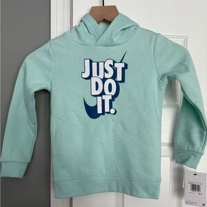 Nike Girls Aqua Blue Hoodie